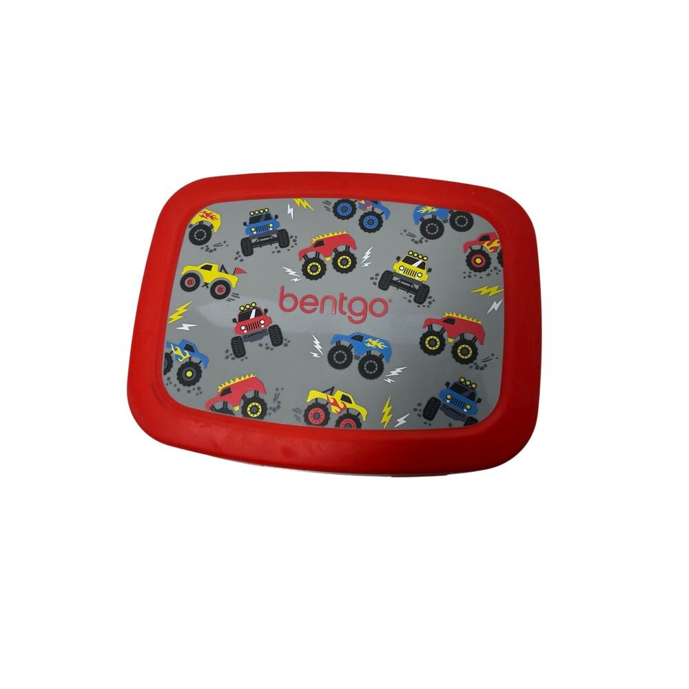 Bentgo Kids lunch/snack box leak proof great condition school daycare 4x4 trucks